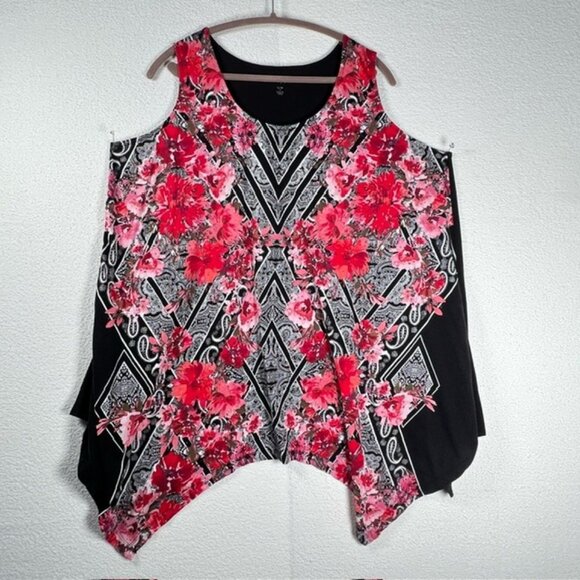 Roaman's Tops - Roamans Womens Handkerchief-Hem Tunic Tank Plus Size 22/24 1X